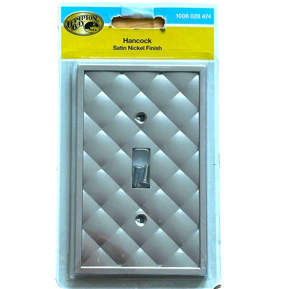Hampton Bay Light Switch Cover Plate Satin Nickel